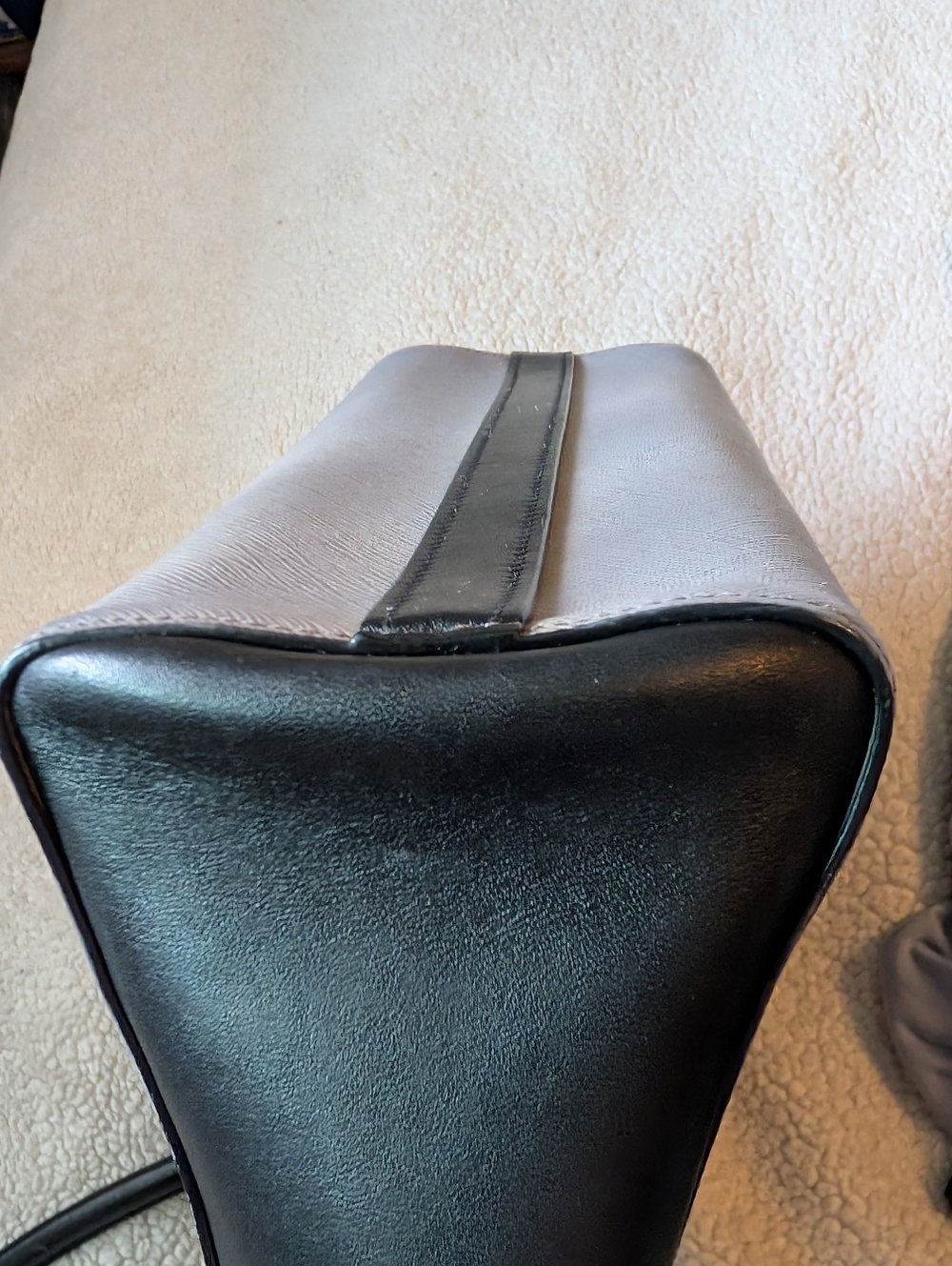 Prada Saffiano Leather Grey/Black Top Handle Tote Rehab Project Bag! - Picture 4 of 16